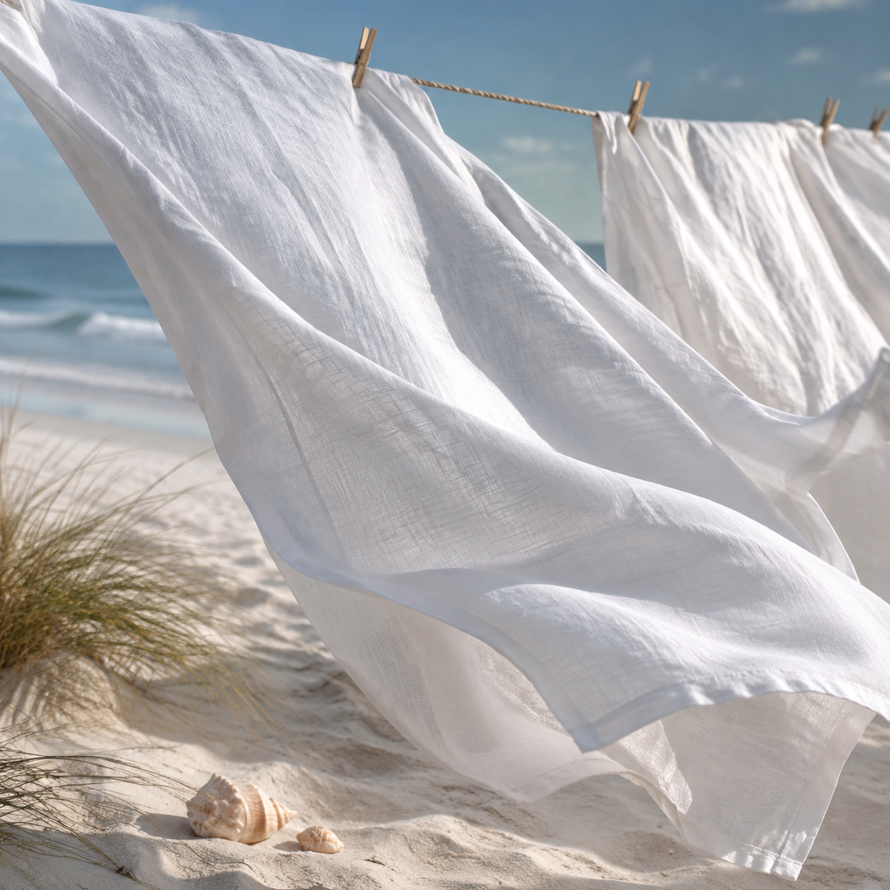 Beach Linen car freshie scent image (reused from approved candle asset)
